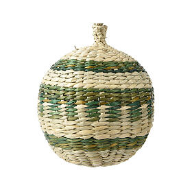 Braided seagrass Christmas ball of 3 in