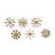 Set 12 pcs flocons de neige assortis en paille 11 cm s1