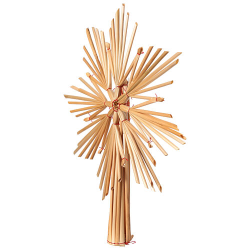 Straw Christmas tree topper, 12x10 in 2