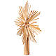 Straw Christmas tree topper, 12x10 in s2