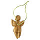 Olivewood angel, Christmas tree ornament, carved by hand, 3 in s3