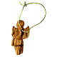 Christmas angel with child, carved olivewood, 3 in s3