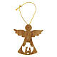 Weihnachtsbaumanhänger „Engel mit Geburt Christi“, Olivenholz, Heiliges Land, 6 × 6 cm s3