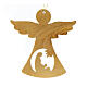 Angelo legno ulivo Madonna con Bambino albero Natale 6 cm s1