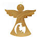 Olive wood angel Virgin Mary with Child Christmas tree ornament 6 cm s1