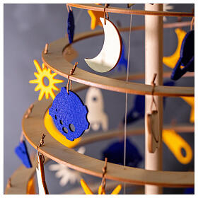 Set SPIRA Small Filz-Anhänger, Weltraum-Thema, 8-teilig