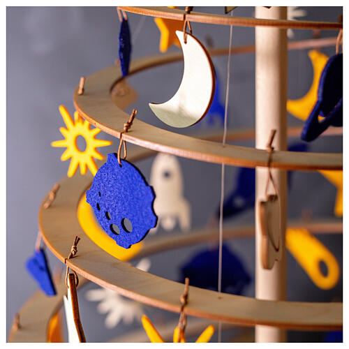 Set SPIRA Small Filz-Anhänger, Weltraum-Thema, 8-teilig 2