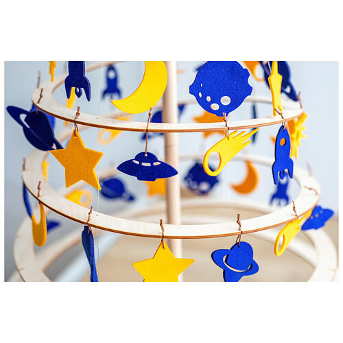 Set SPIRA Small Filz-Anhänger, Weltraum-Thema, 8-teilig 4