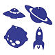 Set decoraciones fieltro temática espacio SPIRA Small 8 piezas s3