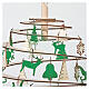 Set 10 decorazioni albero SPIRA Large foglie feltro legno s2