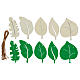 Wooden felt leaf decoration set SPIRA Small 10 pcs s1