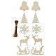 Set of 10 Christmas decorations for SPIRA Small tree, wood s1