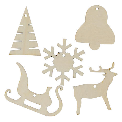 Set décorations Noël SPIRA Medium bois 10 pcs 3