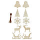 SPIRA wooden Christmas decoration set 10 pcs, medium s1