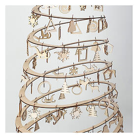 Set 10 Weihnachtsanhänger SPIRA Large, Holz