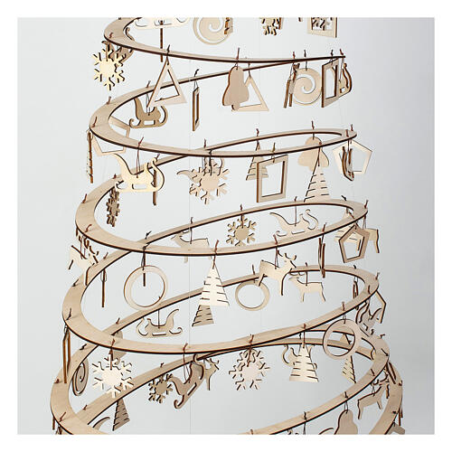 Set 10 Weihnachtsanhänger SPIRA Large, Holz 2