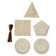 Set 14 geometrische Weihnachtsanhänger SPIRA Medium, Holz s1