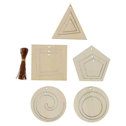 Geometric ornaments for Christmas tree, SPIRA Large, set of 14 1