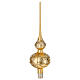 Baumspitze, mundgeblasenes Glas, Gold mit Glitzerdekor – Höhe 35 cm s3