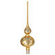 Puntale oro decori glitterati vetro soffiato 35cm s1