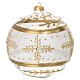 Blown glass Christmas bauble with gold glitter decorations 150 mm s1