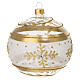 Pallina Natale trasparente vetro soffiato decori oro glitter oro strass 100 mm s3