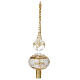 Christmas tree topper of 14 in, blown glass with golden pattern | online sales on HOLYART.co.uk