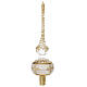 35 cm blown glass tree topper with gold decoration s3