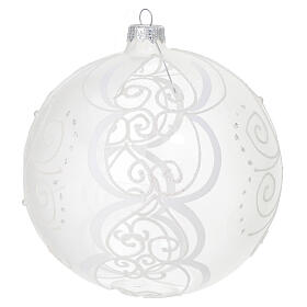 Decorated Christmas ball, blown glass, 6 in