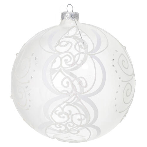 Boule de Noël verre soufflé décoré 150 mm 2