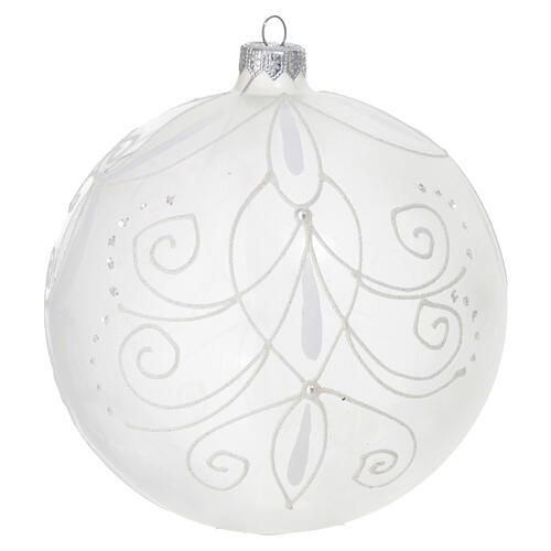 Boule de Noël verre soufflé décoré 150 mm 3