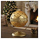 Bola Navidad oro satinado motivos oro vidrio soplado 100 mm s2