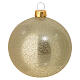 Set of 6 satin gold blown glass Christmas baubles 80 mm s2