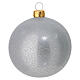 Set of 6 satin silver Christmas baubles 80 mm s2