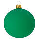 Set of 6 Christmas balls of dull green blown glass, 3 in s2