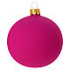 Set of 6 fuchsia Christmas balls, dull blown glass, 3 in s2