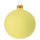 Set of 6 Christmas balls, dull yellow blown glass, 3 in s2