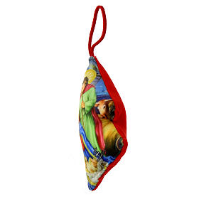 Fabric rnament for Christmas tree, Nativity Scene, 4x2 in