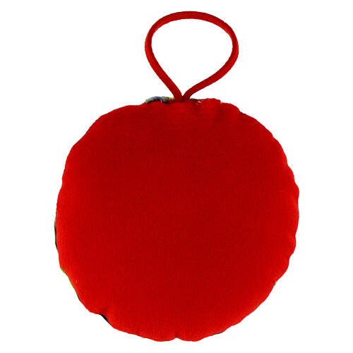 Weihnachtsanhänger, Geburt Christi, Druckmotiv auf Stoff – Ø 8 cm 3