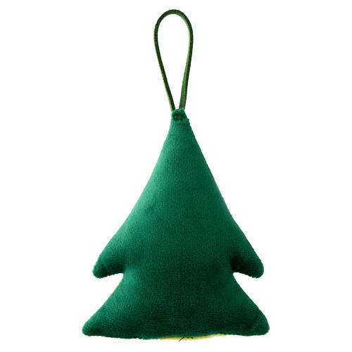 Decoração de Natal em forma de árvore de tecido Natividade 10x5 cm 3
