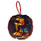 Vierge à l'Enfant boule de Noël tissu 9 cm s1