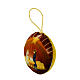 Nativity fabric sphere Christmas tree decoration 9 cm s2