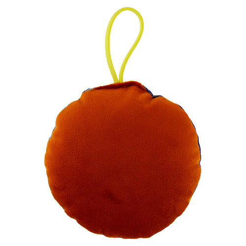 Sfera in tessuto Natività albero Natale 9 cm 3