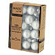 Set 25 pz palline Natale argento vetro riciclato 2 cm s1