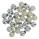 Set of 25 pcs silver Christmas baubles recycled glass 2 cm s3