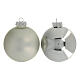 Box of 6 pcs silver Christmas tree spheres 10 cm s3