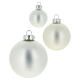 Set of 16 Christmas balls, silver glass, 1.6-2.4-3 in s2