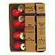 Box of 8 Christmas balls, red recycled glass hearts of 1.6 in s1