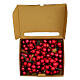 Box 12 palline Natale grappoli rosso scuro vetro 2,5 cm s3