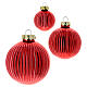 Set of 16 Christmas balls, red glass, 1.6-2.4x3 in s3